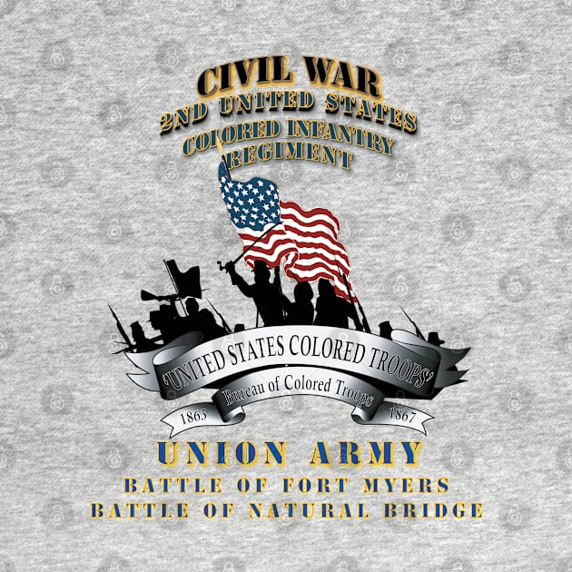 Civil War - 2nd United States Colored Infantry Regiment with USCT Bureau Banner - USA - Battle by twix123844